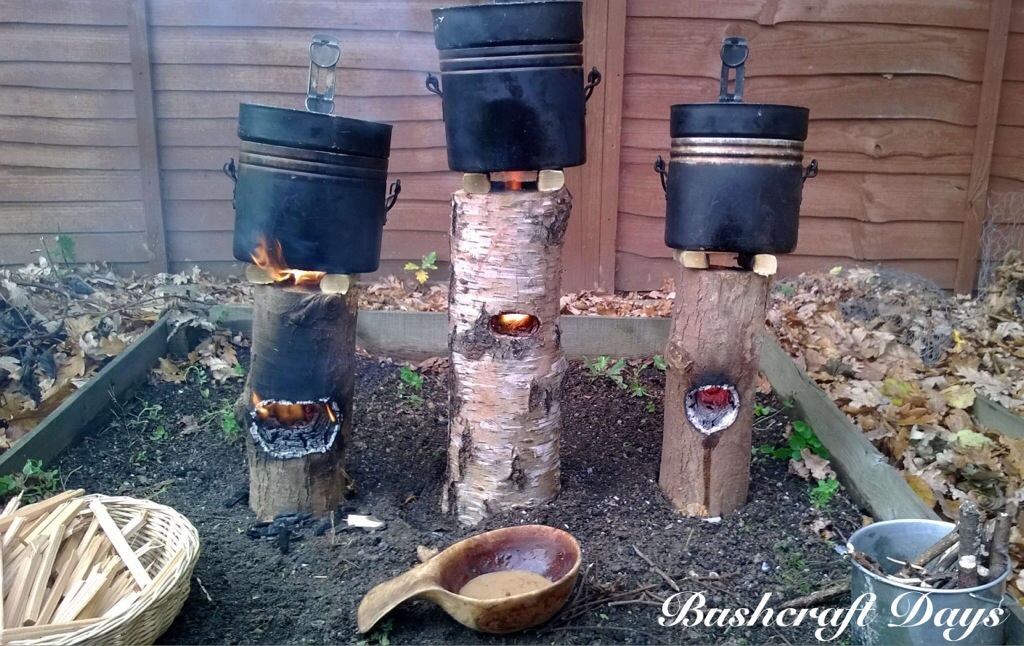 How To…. Build a Finnish/Swedish Candle – Log Rocket Stoves – Part 5 –  Bushcraft Days